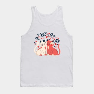 Valentine Cat Tank Top